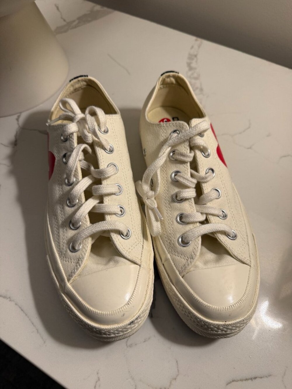 Comme Des Garcons PLAY Unisex Chuck Taylor Lace Up Sneakers